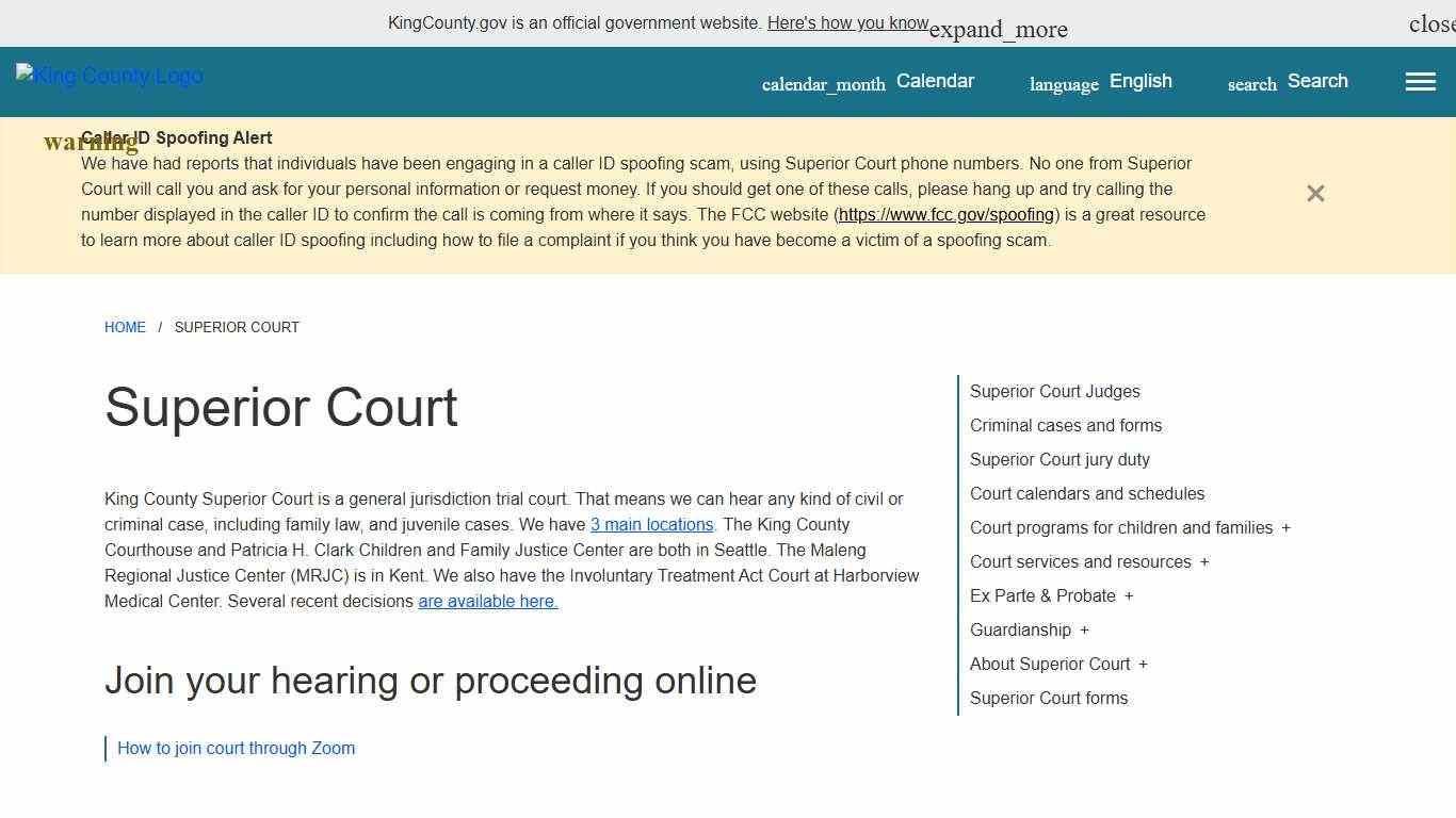 Superior Court - King County, Washington